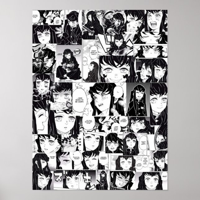Poster Demon Slayer Muichiro Tokito Collage (Frente)