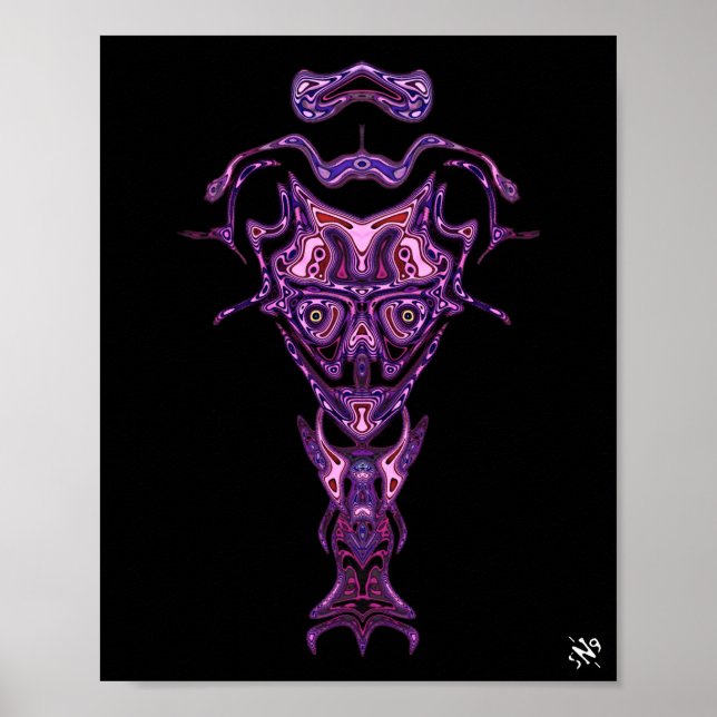 Poster Demônio do busto do submundo v1 (Frente)