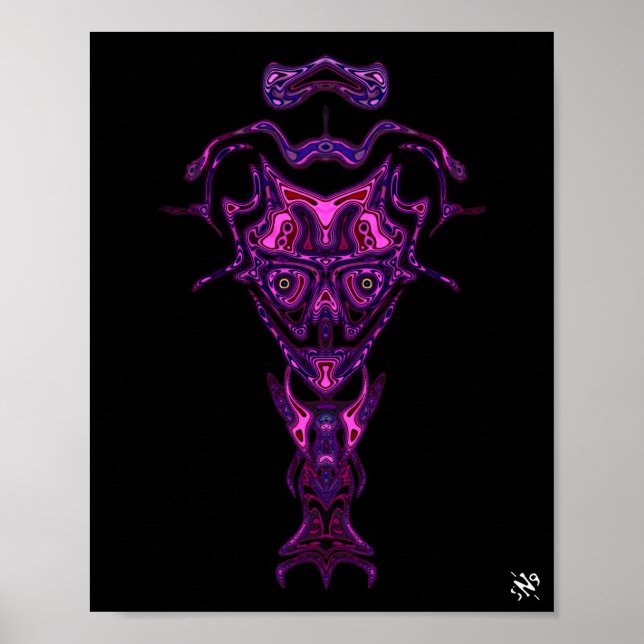 Poster Demônio do busto do submundo v1.2 (Frente)