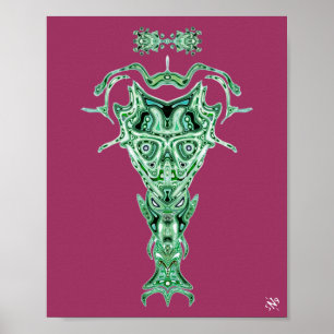 Poster Demônio do busto do submundo v2.1