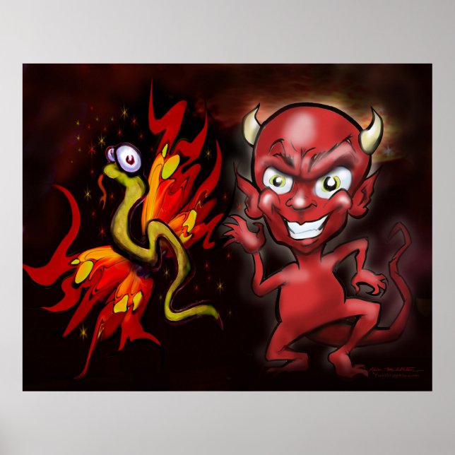 Poster demônio e borboleta (Frente)