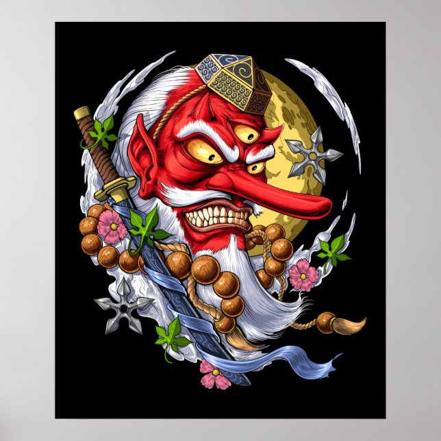 Poster Demônio Japonês Tengu (Frente)