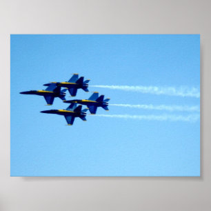 Poster Demonstração aérea da assinatura dos anjos azui
