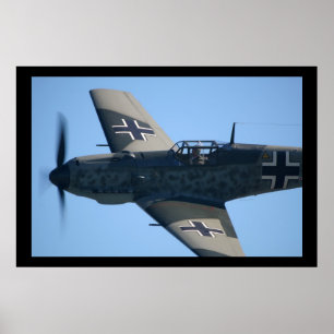 Poster Demonstração aérea de Messerschmitt Bf-109E-3 E