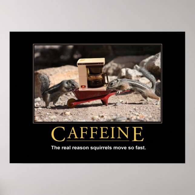 Poster Demotivacional: Cafeína (Frente)