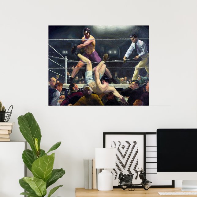 Poster Dempsey e Firpo | George Bellows | (Escritório em casa)