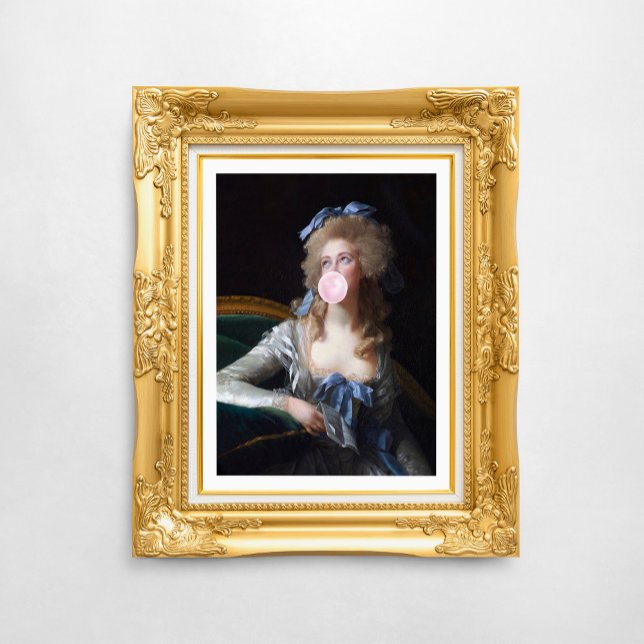 Pôster Demure with Pink Bubble Gum (Criador carregado)