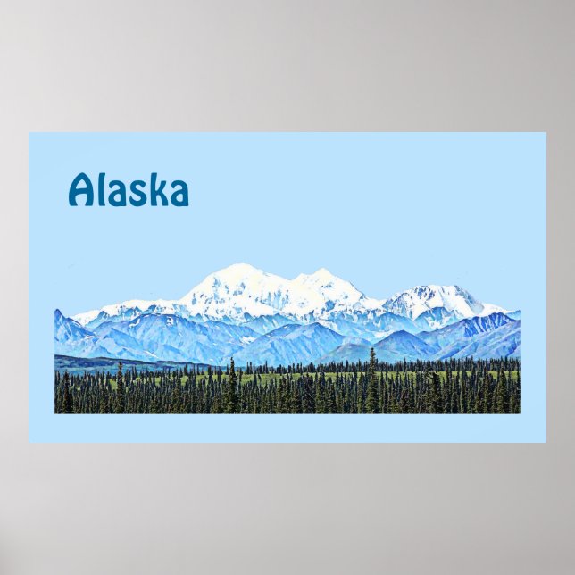 Pôster Denali (Monte McKinley) (Frente)