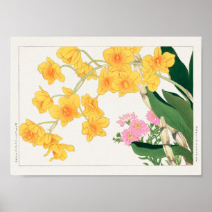 Poster Dendrobium, China aster por Tanigami Konan
