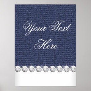 Poster Denim e Diamantes