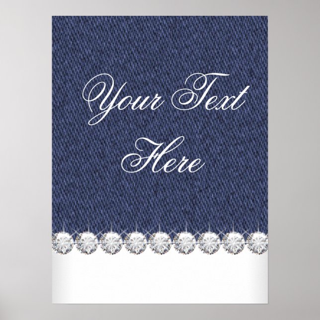 Poster Denim e Diamantes (Frente)