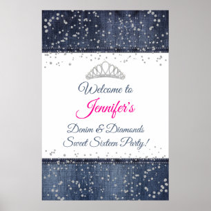 Poster Denim, Silver Confetti, Diamond Tiara - Sinal de B