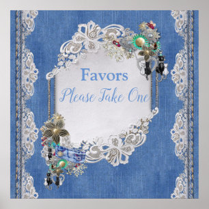 Poster Denim Texturizado Lace e Costume Jewelry