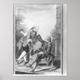 Poster Denis Diderot e Melchior, baron de Grimm