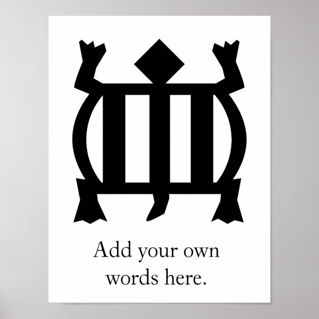 Poster Denkyem | Símbolo de adaptabilidade e limpeza (Frente)