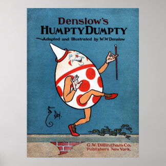 Pôster Denslow's Humpty Dumpty Book Cover Canvas Print 30