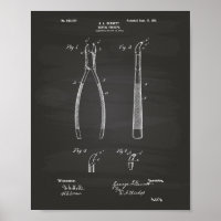 Dental Forceps 1901 Painéis de Arte Patentes