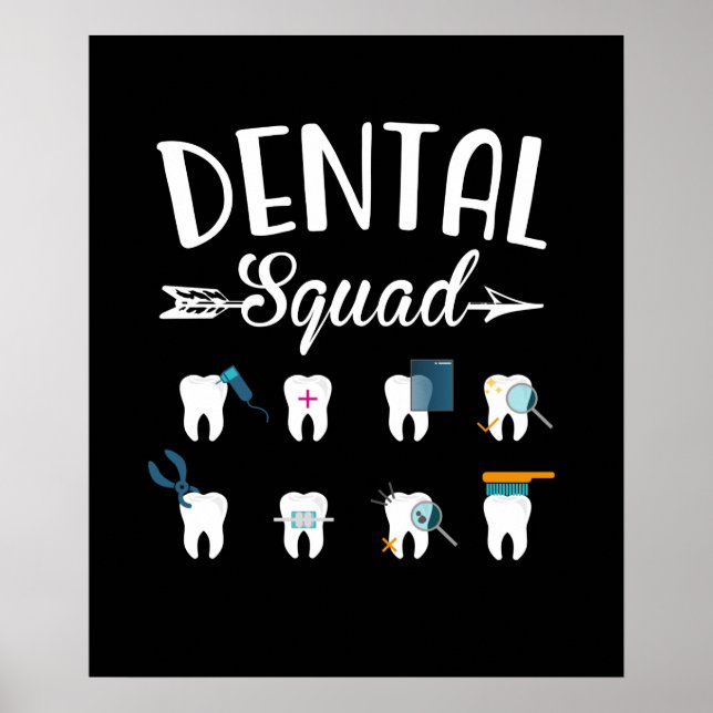 Poster Dental Squad Dentist Dental Student (Frente)