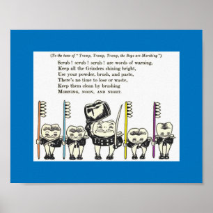 Pôster Dentes: Canção da escovadela de dente das crian