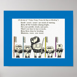 Pôster Dentes: Música de Escoamento dos Dentes Infantis p