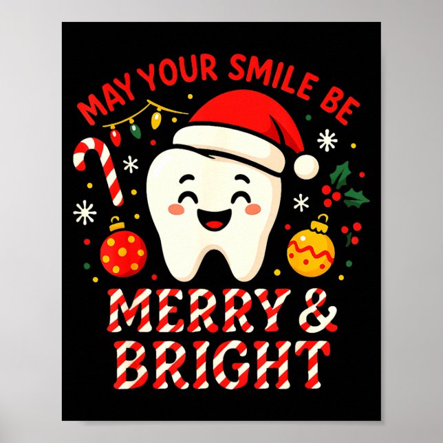 Poster Dentist Merry Christmas May Your Smile Be Merry An (Frente)