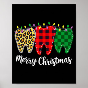 Poster Dentista Dente de Natal Dentes Instantâneos Leopar