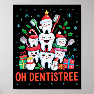 Poster Dentista Natal Divertido Xmas Dental Oh Dentistree