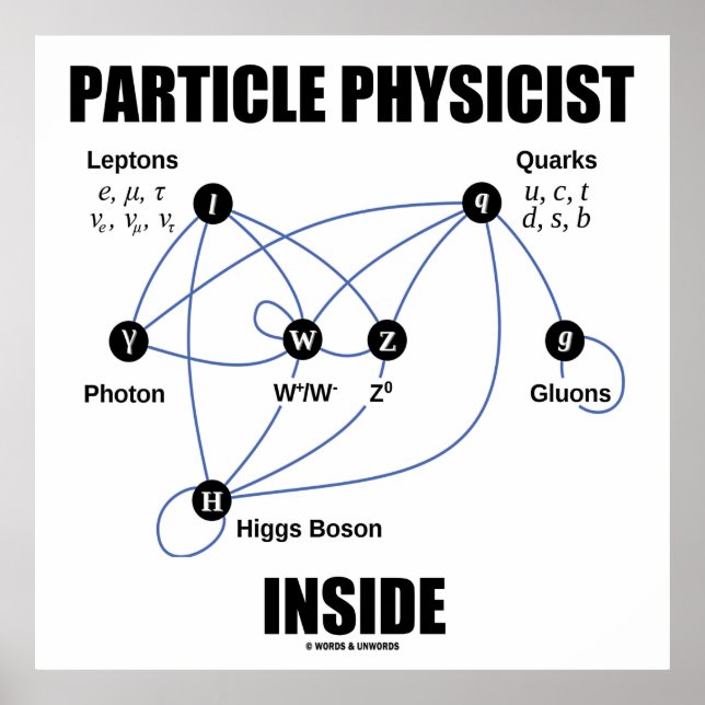Pôster Dentro de Físico de Partículas (Higgs Modelo Padrã (Frente)