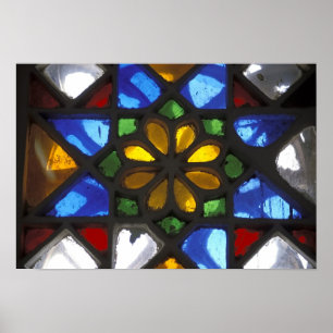 Pôster dentro de janela de vidro do Nacional