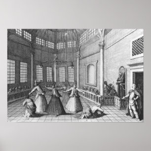 Pôster Dentro de uma mesquita turca, ilustração