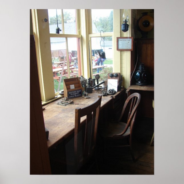 Poster Dentro do depósito de comboios (Frente)