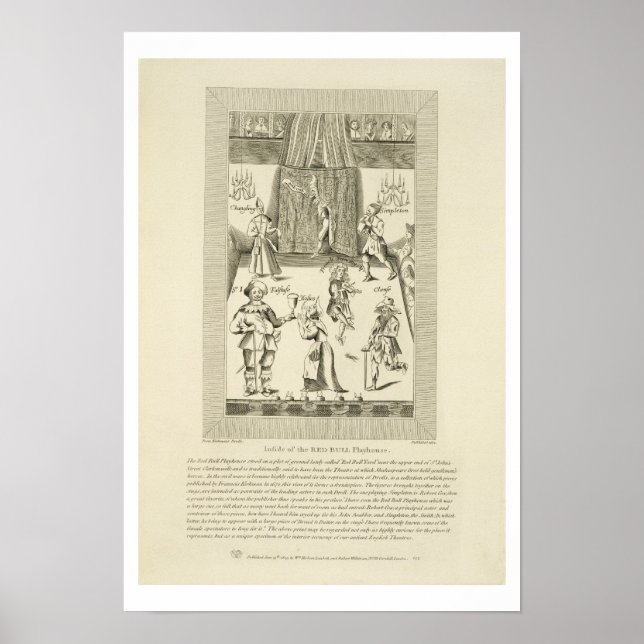 Pôster Dentro do Red Bull Playhouse, frontispício para (Frente)