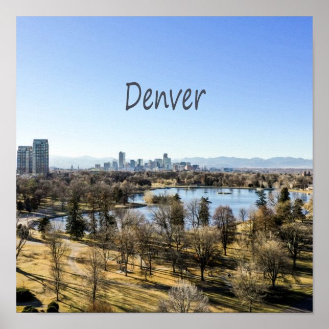 Poster Denver City e Mountain Colorado (Frente)