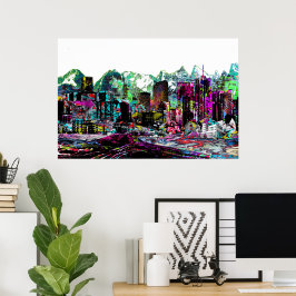 Pôster Denver, Colorado em grafite