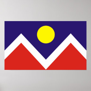 Pôster Denver, Colorado Flag