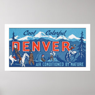 Pôster Denver colorida legal