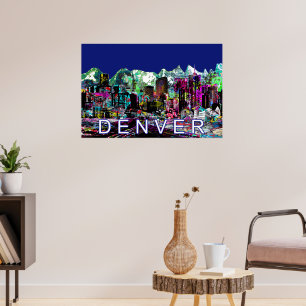 Pôster Denver no grafite
