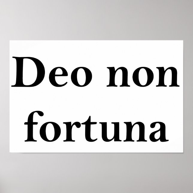Poster Deo non fortuna (Frente)