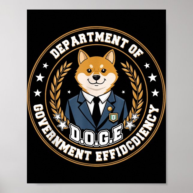 Poster Departamento D.o.g.e De Eficiência Governamental (Frente)