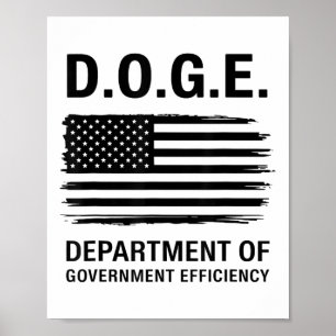 Poster Departamento De Cães Para Eficiência Do Governo