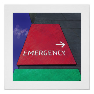Pôster Departamento de emergência
