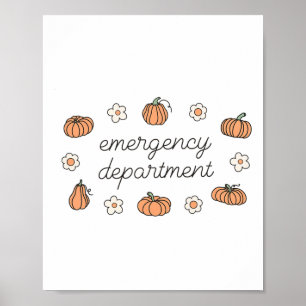 Poster Departamento De Emergência Cai Pumpkins Ed Er Than