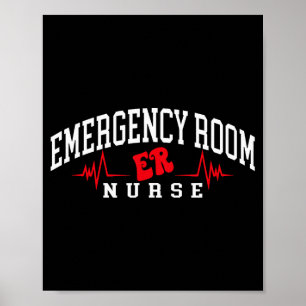 Poster Departamento de Emergência Engraçado Enfermeira de