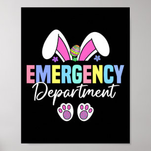 Poster Departamento de Emergência Páscoa de Enfermeira Pe