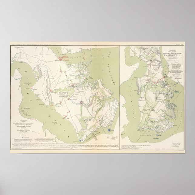 Pôster Departamento de Virgínia, Yorktown a Williamsburg (Frente)