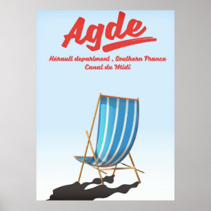 Pôster Departamentos de Agde Hérault no sul da França, vi