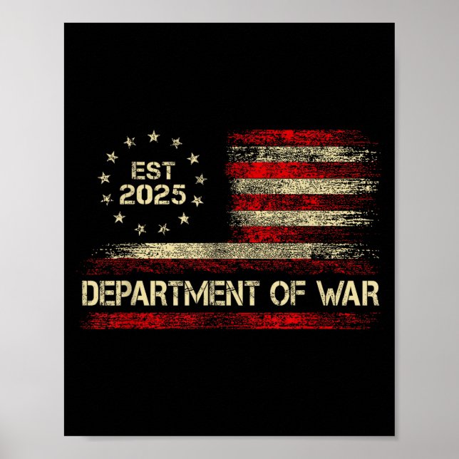 Poster Department Of War Established 2025 Re-established  (Frente)