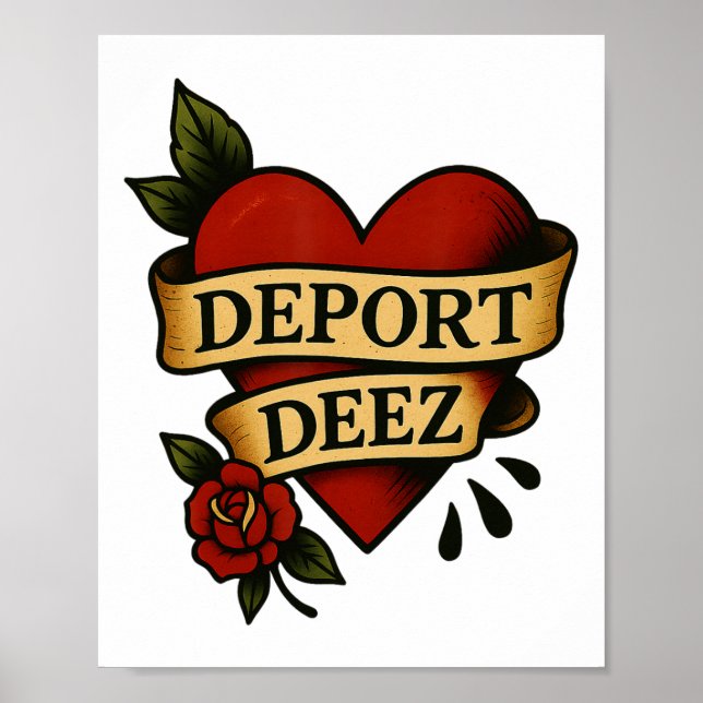 Poster Deport Deez Ice Deportação Protesto Imigração Ca (Frente)