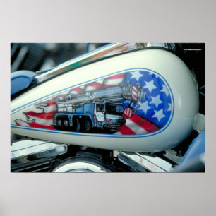 Pôster Depósito de gasolina de Harley - S.D.