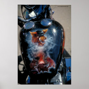 Poster Depósito de gasolina de Harley - S.D.